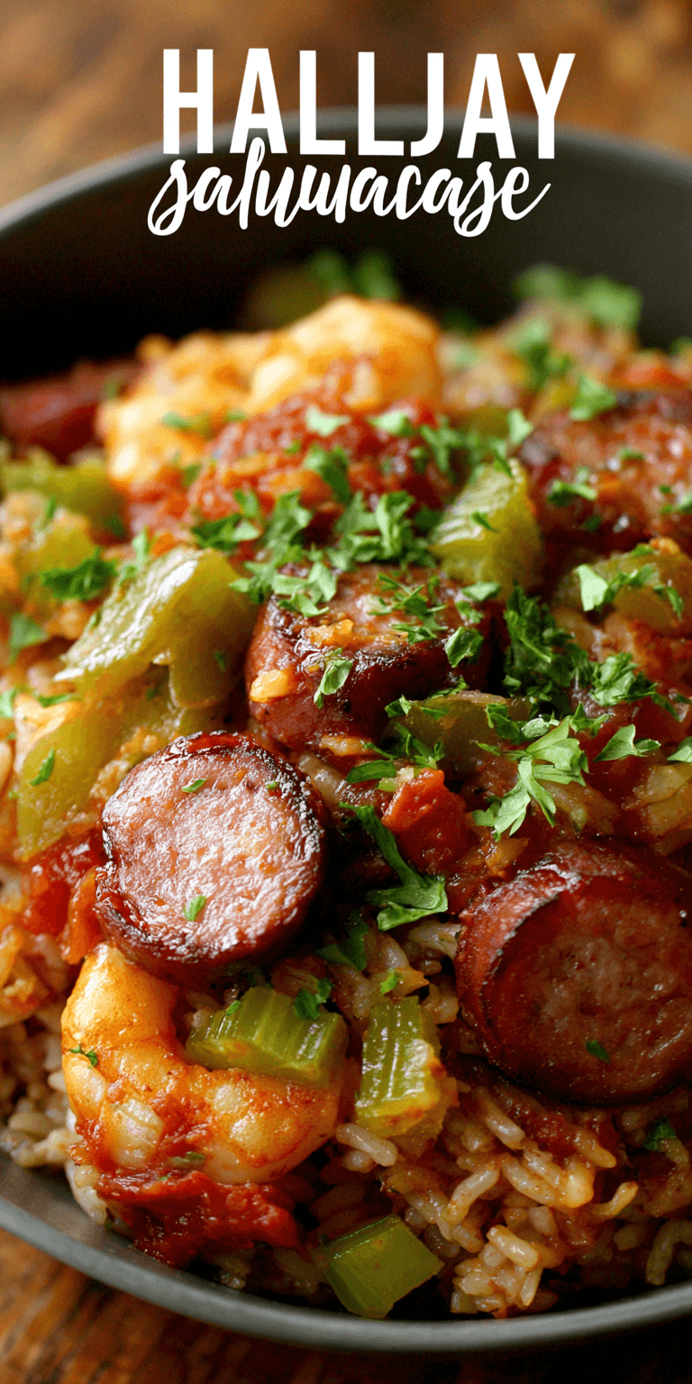 Sausage Jambalaya Quick Dinner served warm with cozy spices