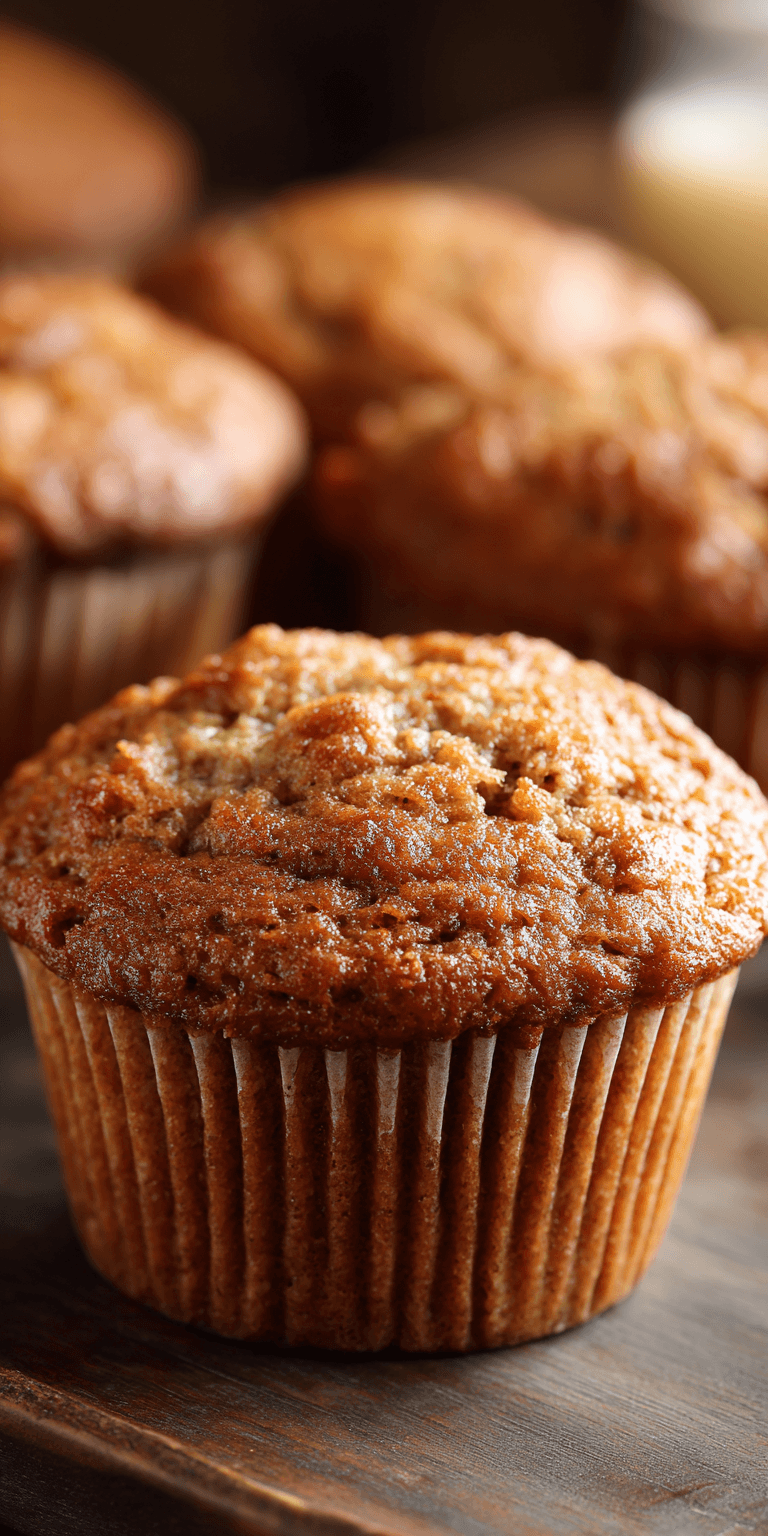 Skinny Banana Bread Muffins served warm with cozy spices