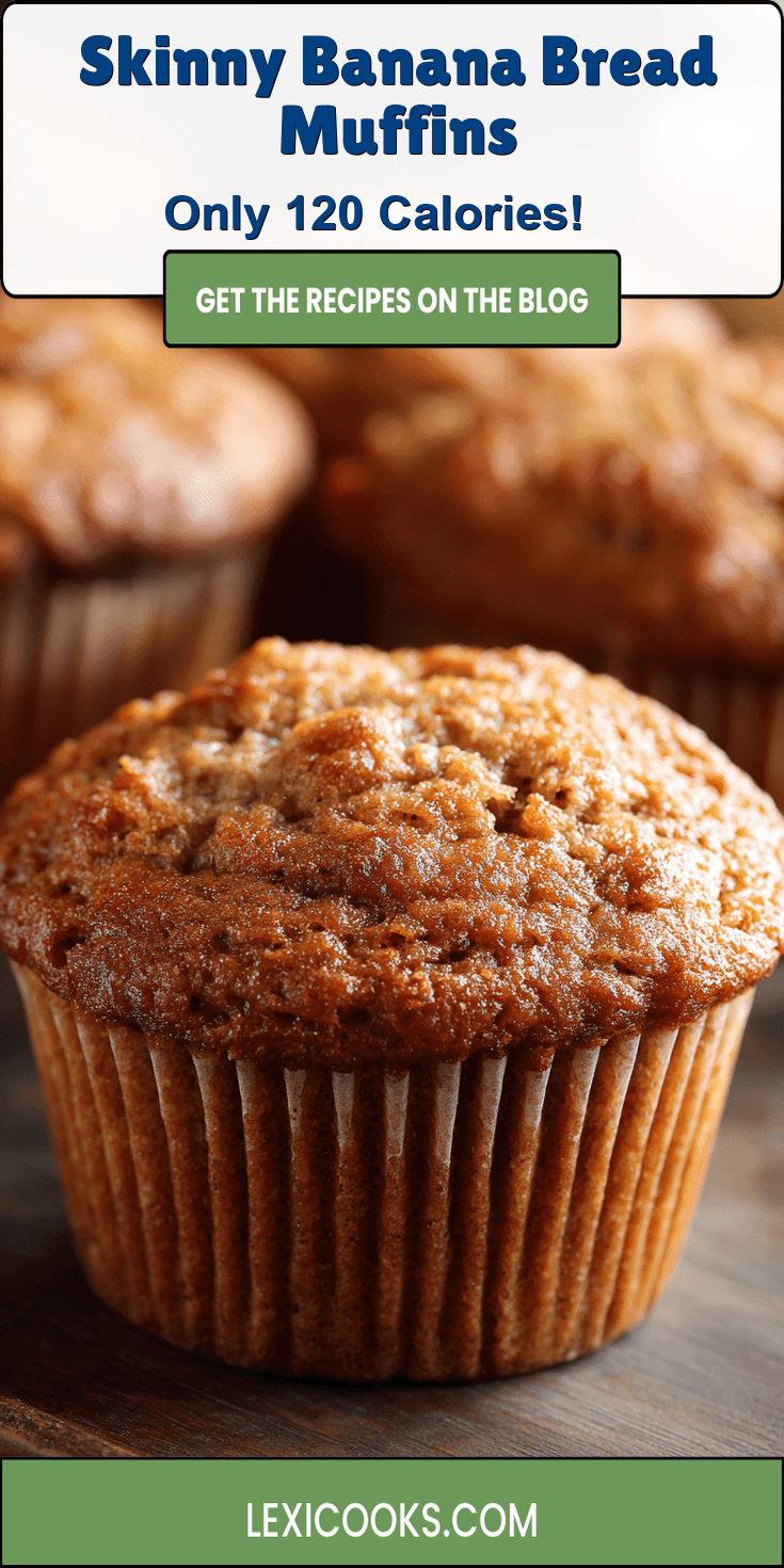 Skinny Banana Bread Muffins served warm with cozy spices