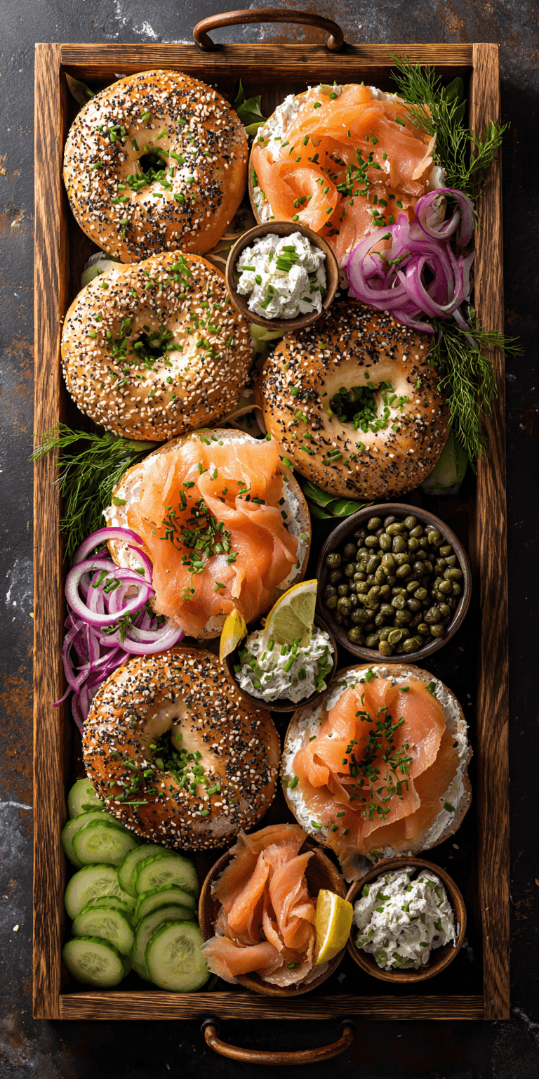 Smoked Salmon Bagel Seafood served warm with cozy spices