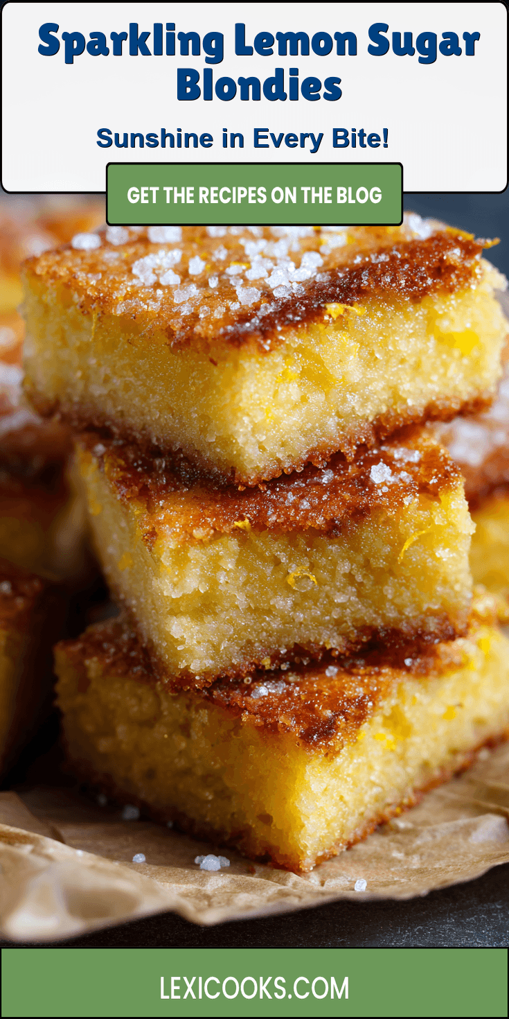 Sparkling Lemon Sugar Blondies served warm with cozy spices