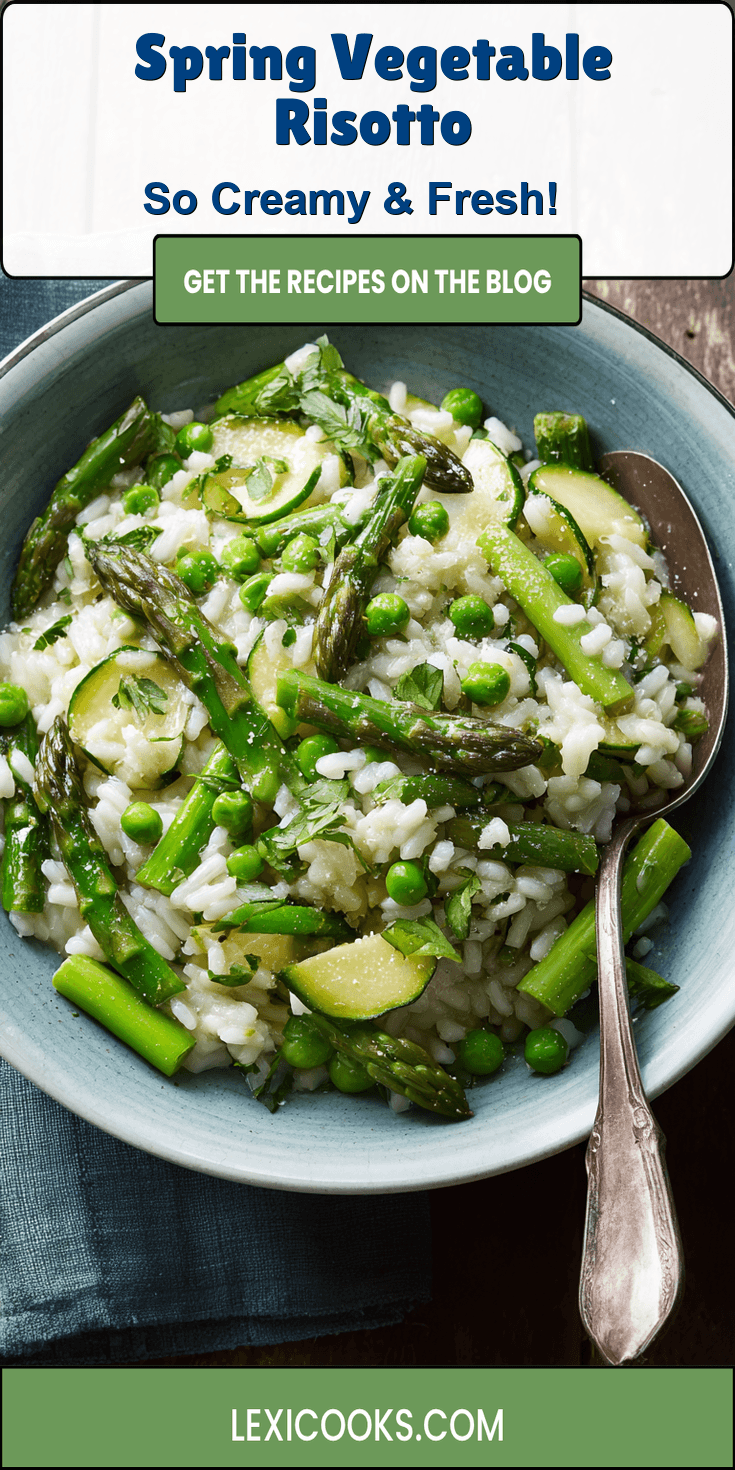 Spring Vegetable Risotto served warm with cozy spices