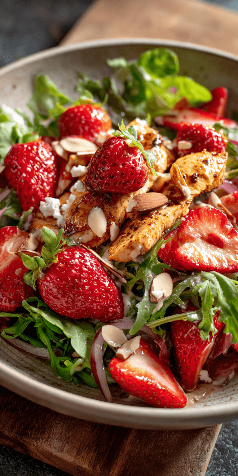 Strawberry Salad served warm with cozy spices
