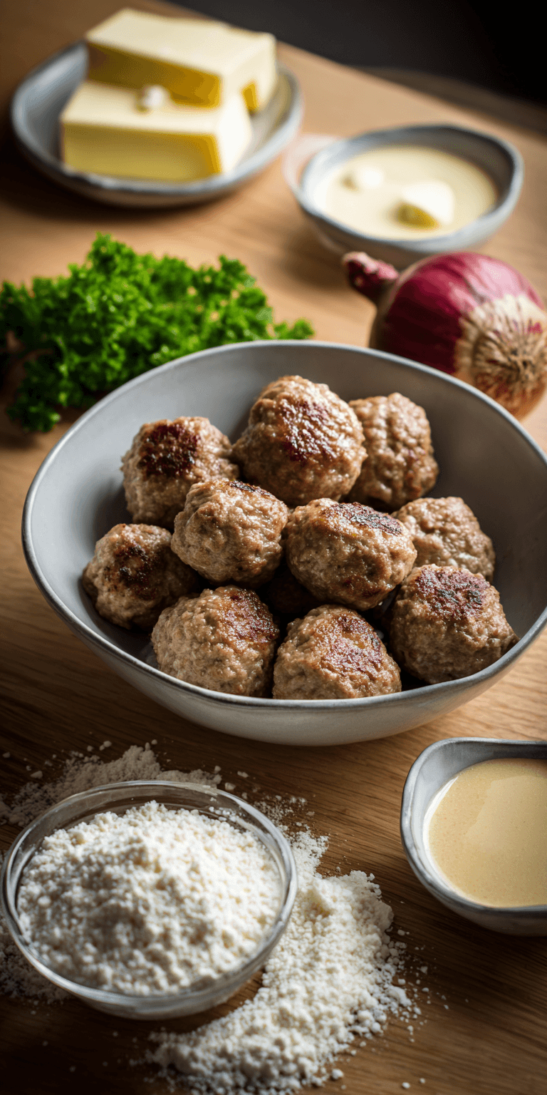 Swedish Meatballs Simple Recipe served warm with cozy spices