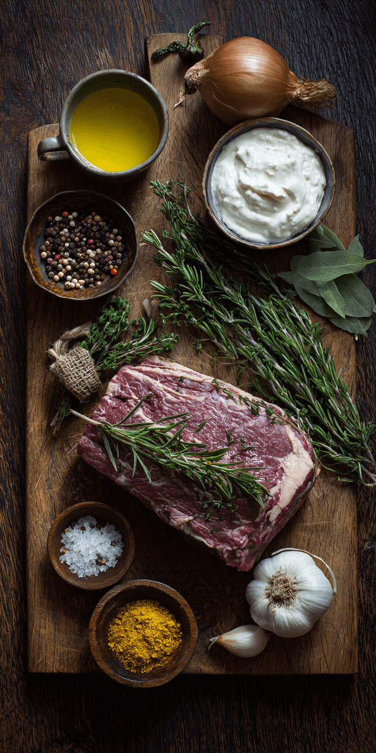 Traditional Corned Beef with Horseradish Cream served warm with cozy spices