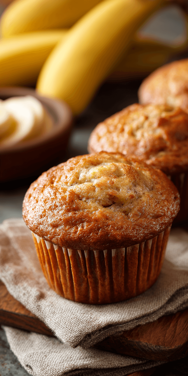 Vanilla Bean Banana Muffins served warm with cozy spices