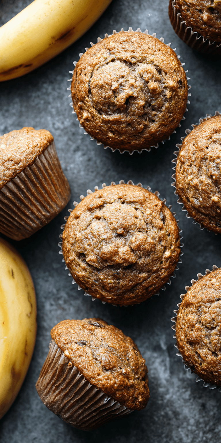 Whole Wheat Healthy Banana Muffins served warm with cozy spices
