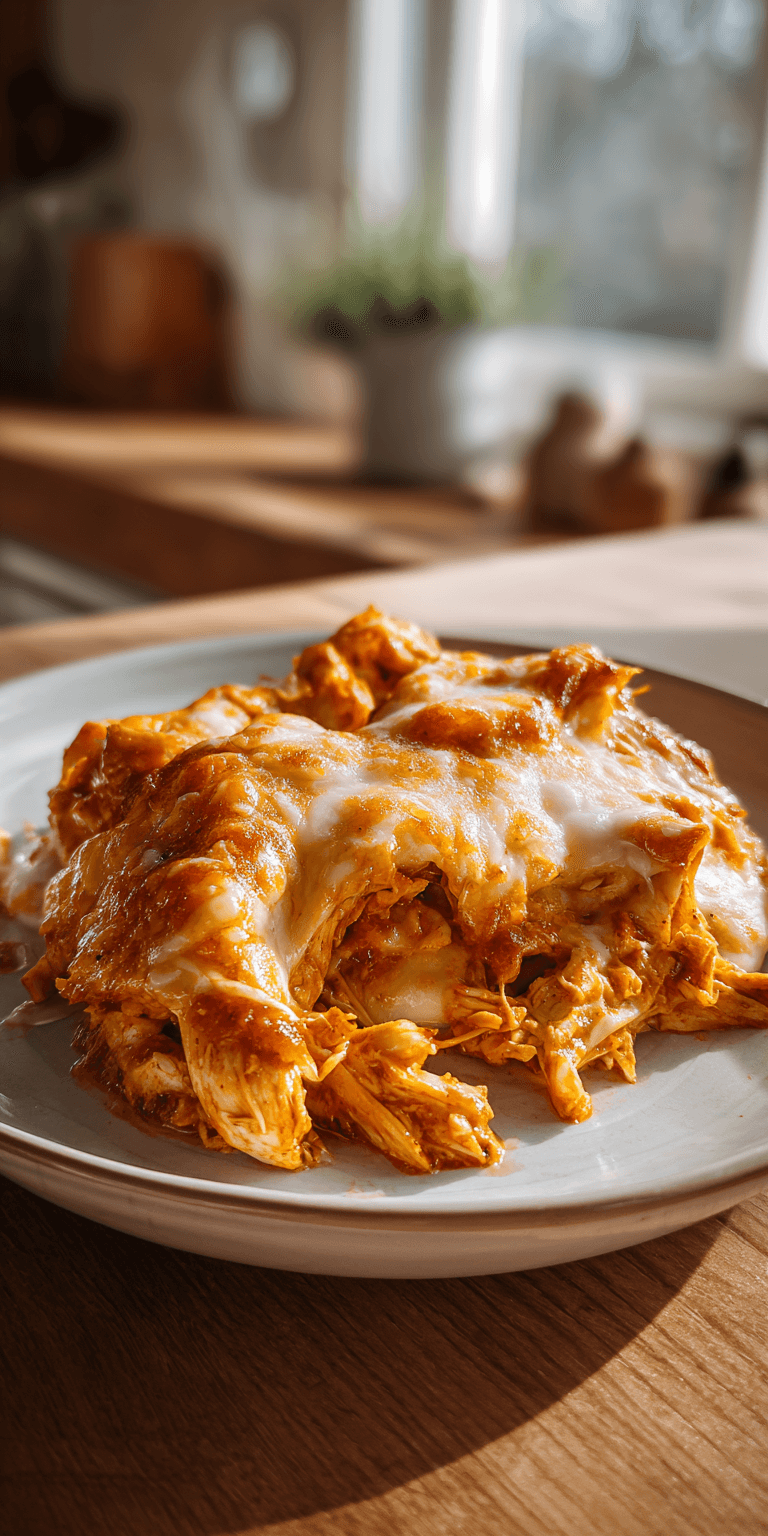 Buffalo Chicken Cheese Bake served warm with cozy spices