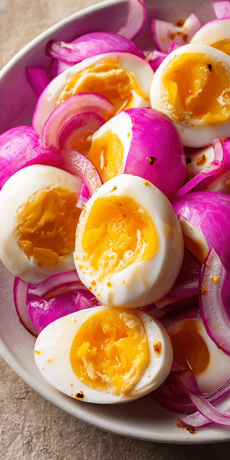 Classic Pickled Eggs served warm with cozy spices