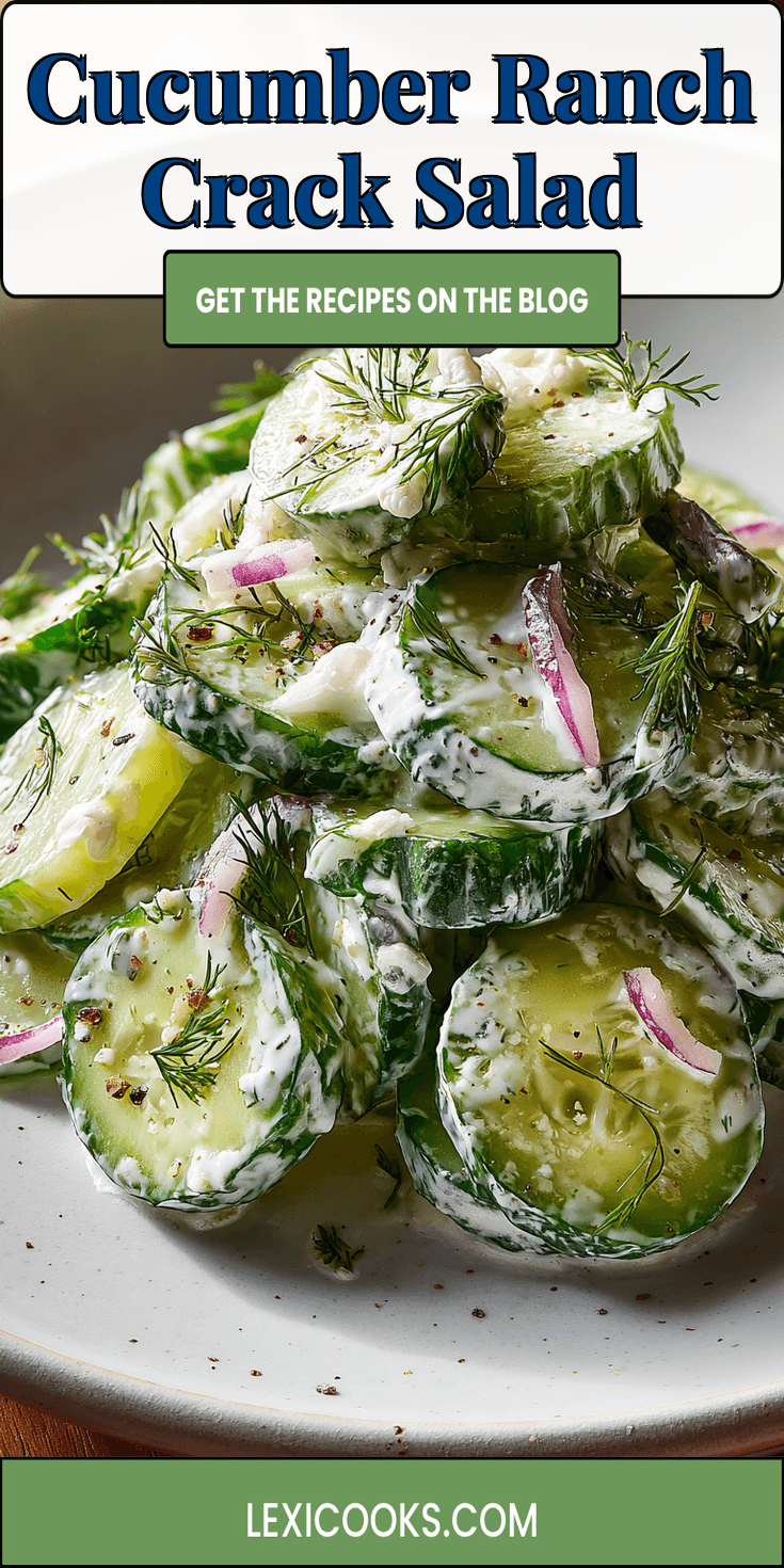 Cucumber Ranch Crack Salad served warm with cozy spices