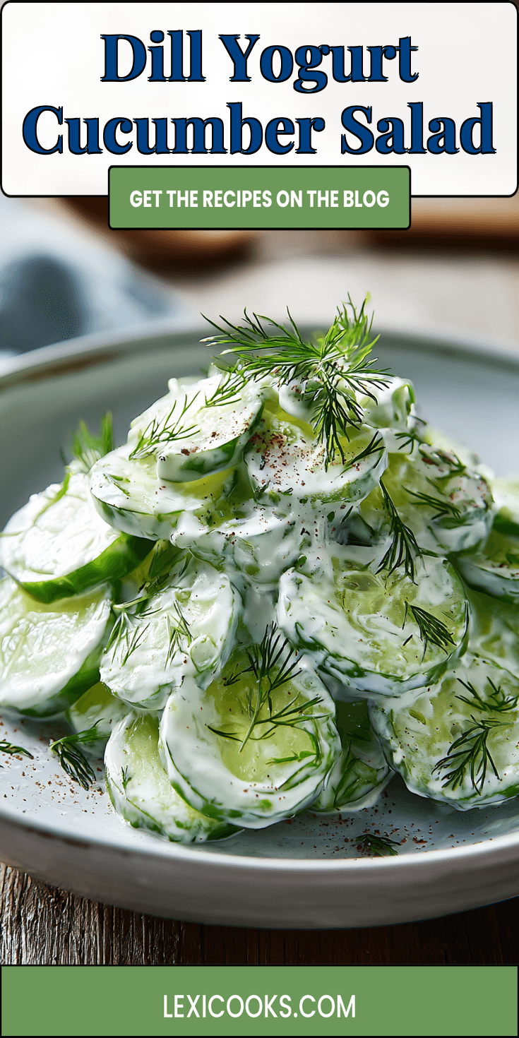 Dill Yogurt Cucumber Salad served warm with cozy spices