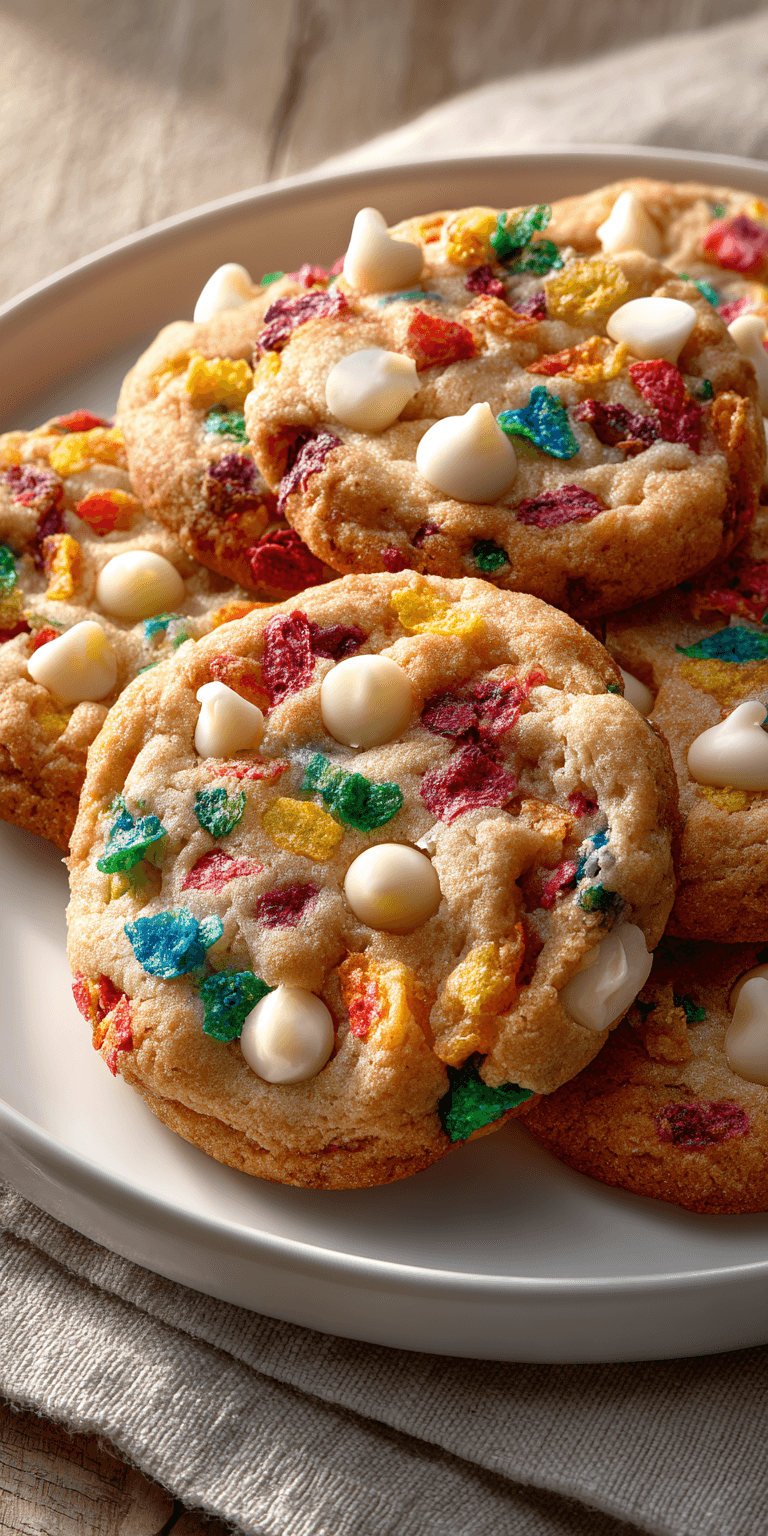 Fruity Pebbles Cookies served warm with cozy spices