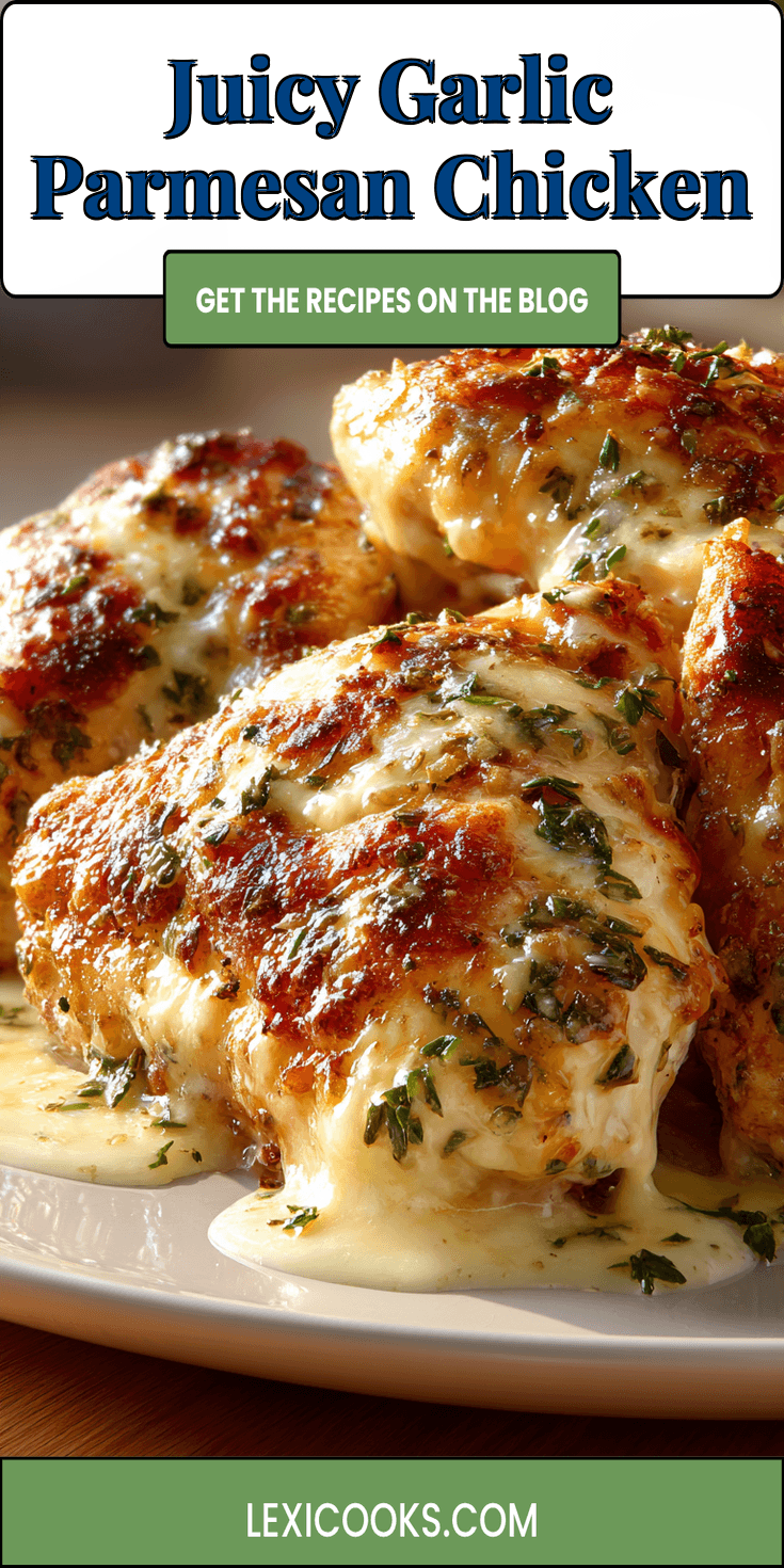 Juicy Garlic Parmesan Chicken served warm with cozy spices