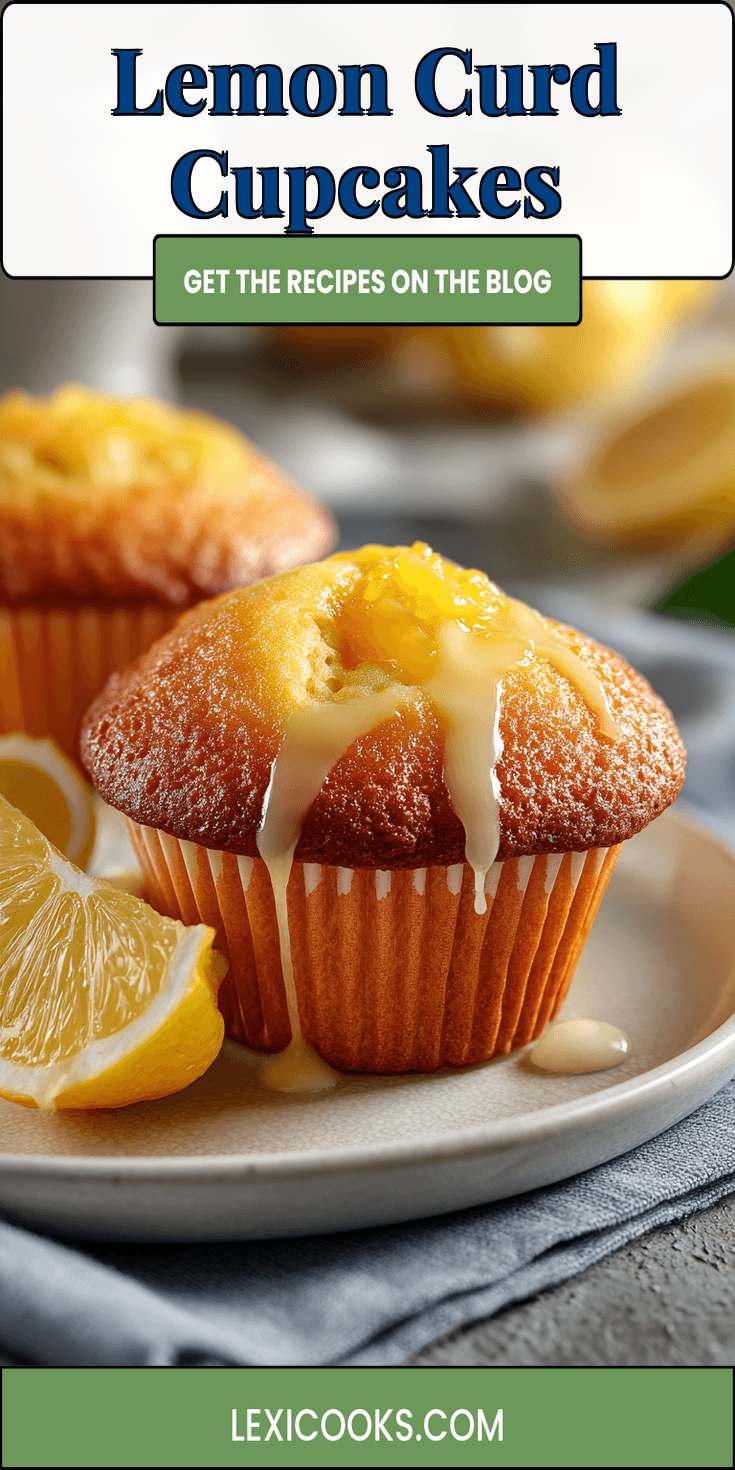 Lemon Curd Cupcakes served warm with cozy spices