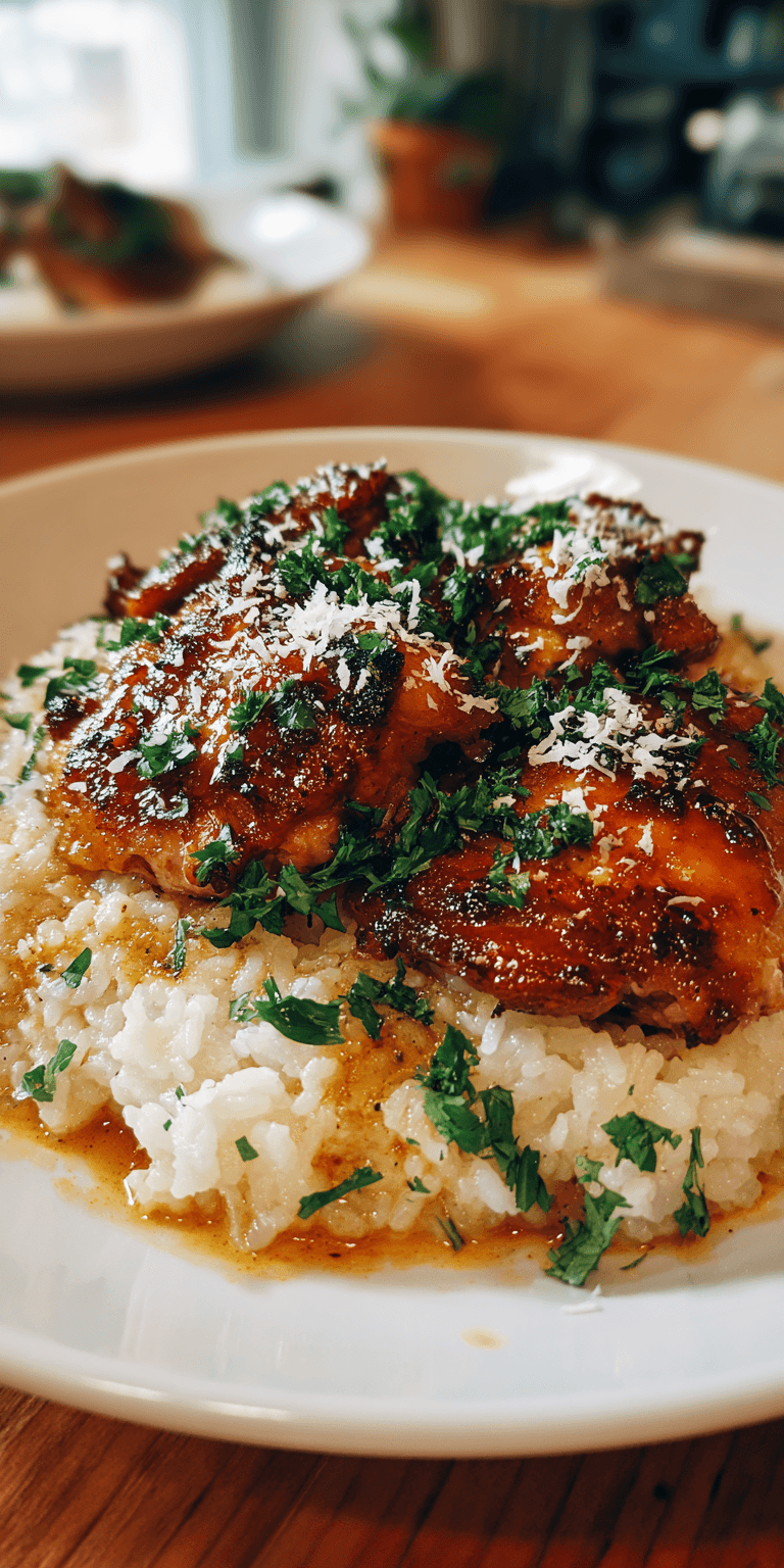 Maple Chicken Coconut Rice served warm with cozy spices