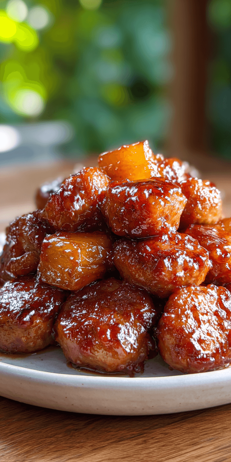 Pineapple Brown Sugar Mississippi Lil’ Smokies Bites served warm with cozy spices