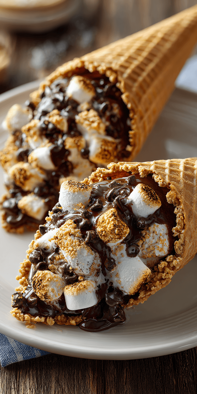 Reese’s Campfire Cones served warm with cozy spices