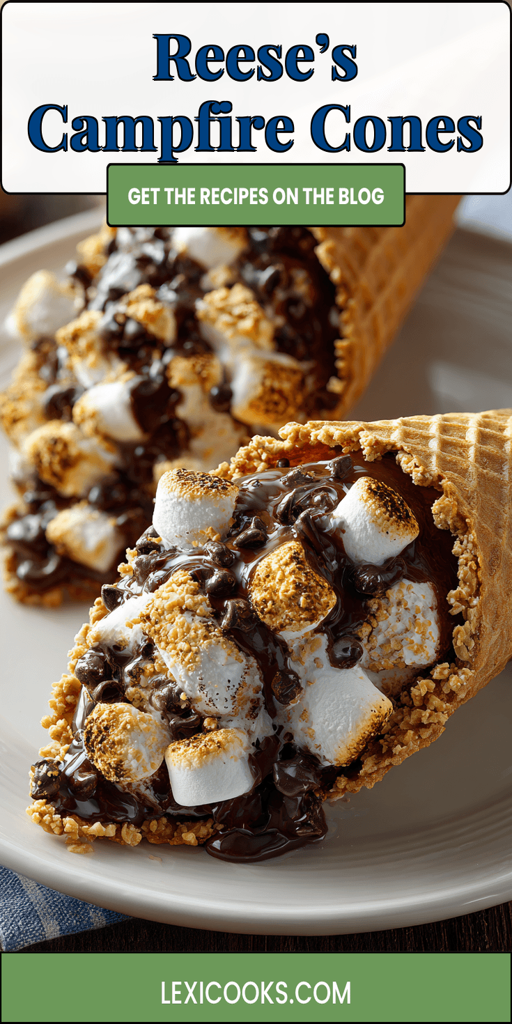 Reese’s Campfire Cones served warm with cozy spices