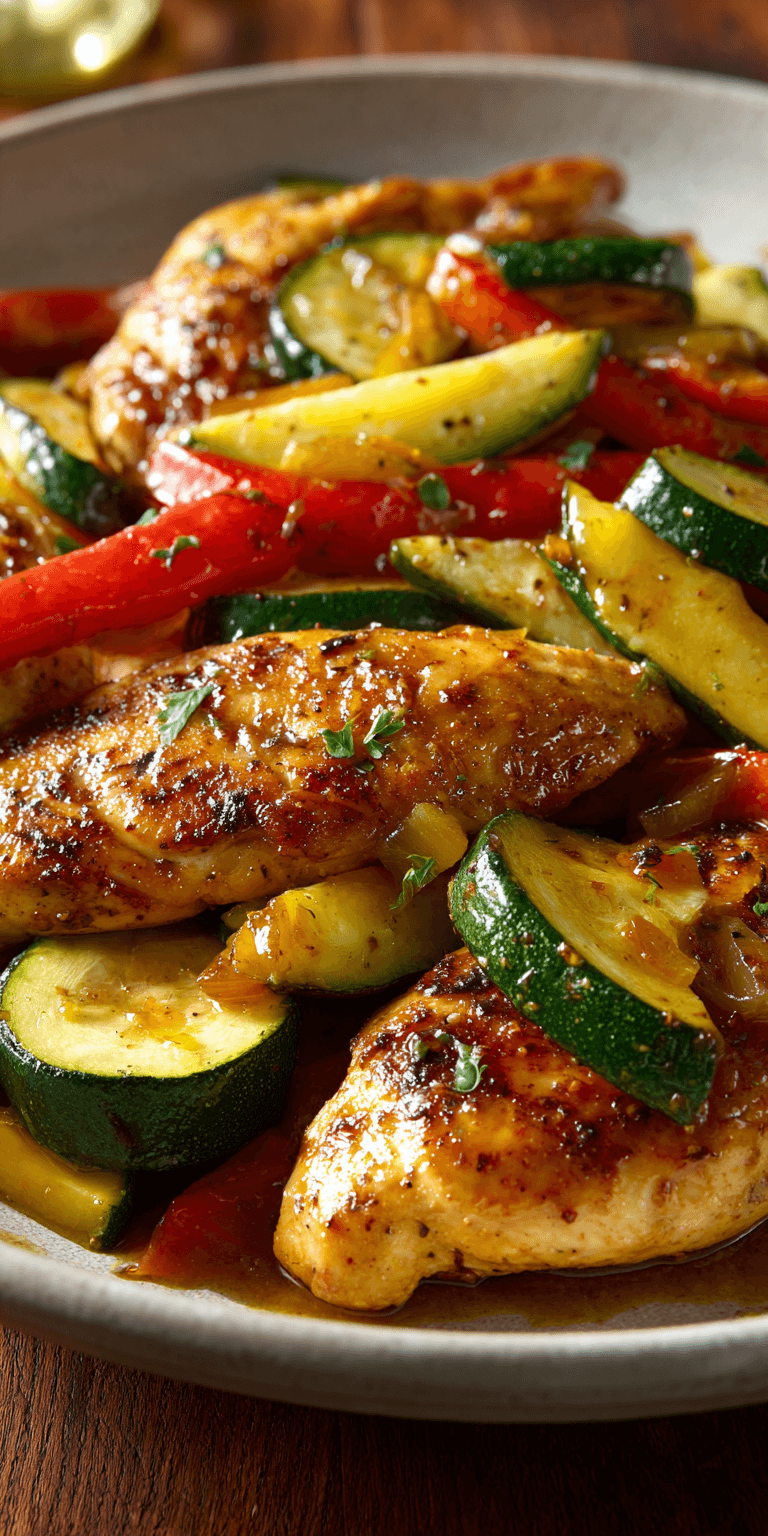 Sheet Pan Garlic Butter Chicken and Veggies served warm with cozy spices
