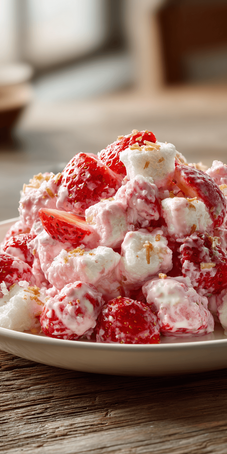 Strawberry Crackle Salad served warm with cozy spices