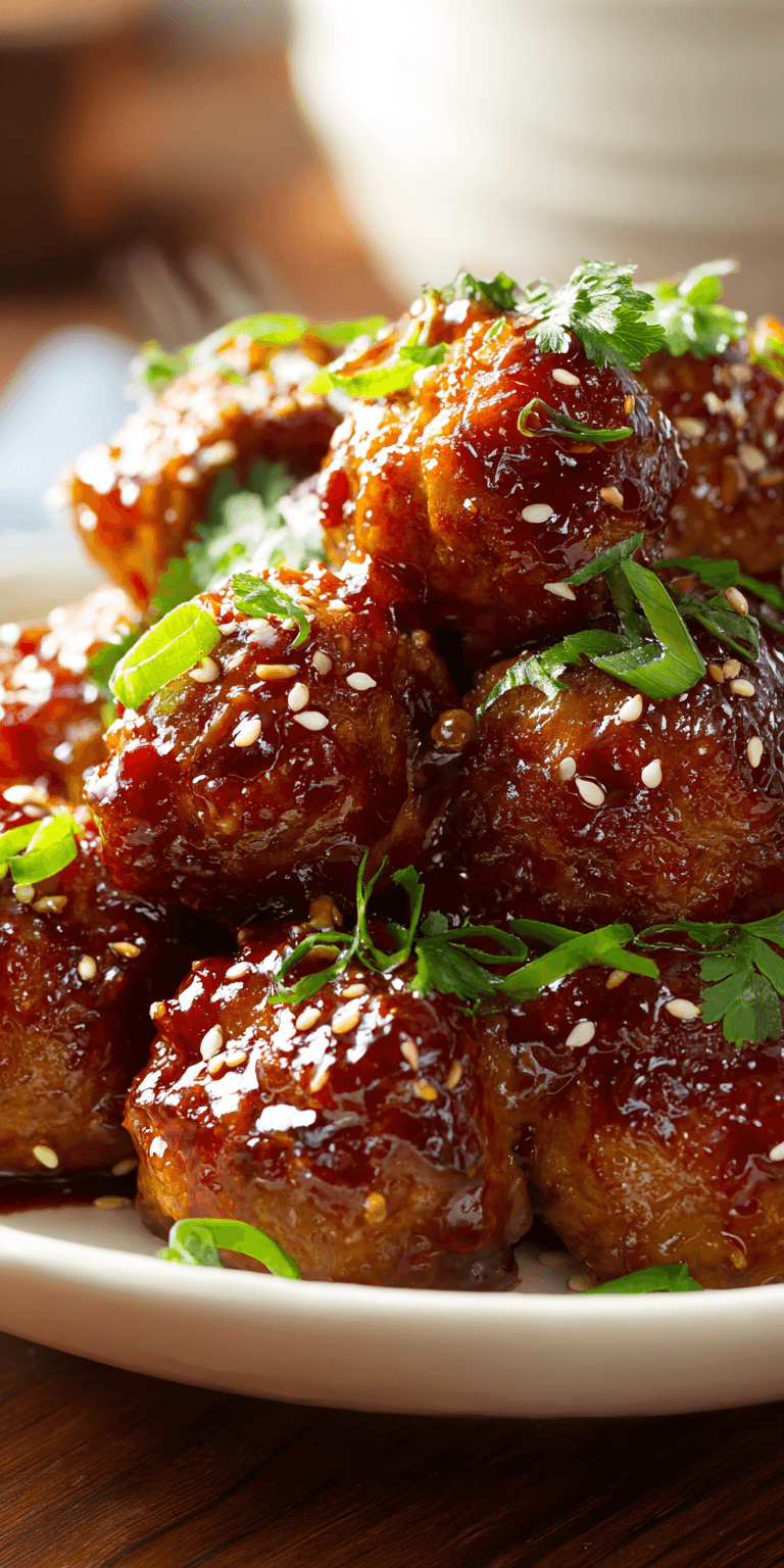 Teriyaki Meatballs served warm with cozy spices