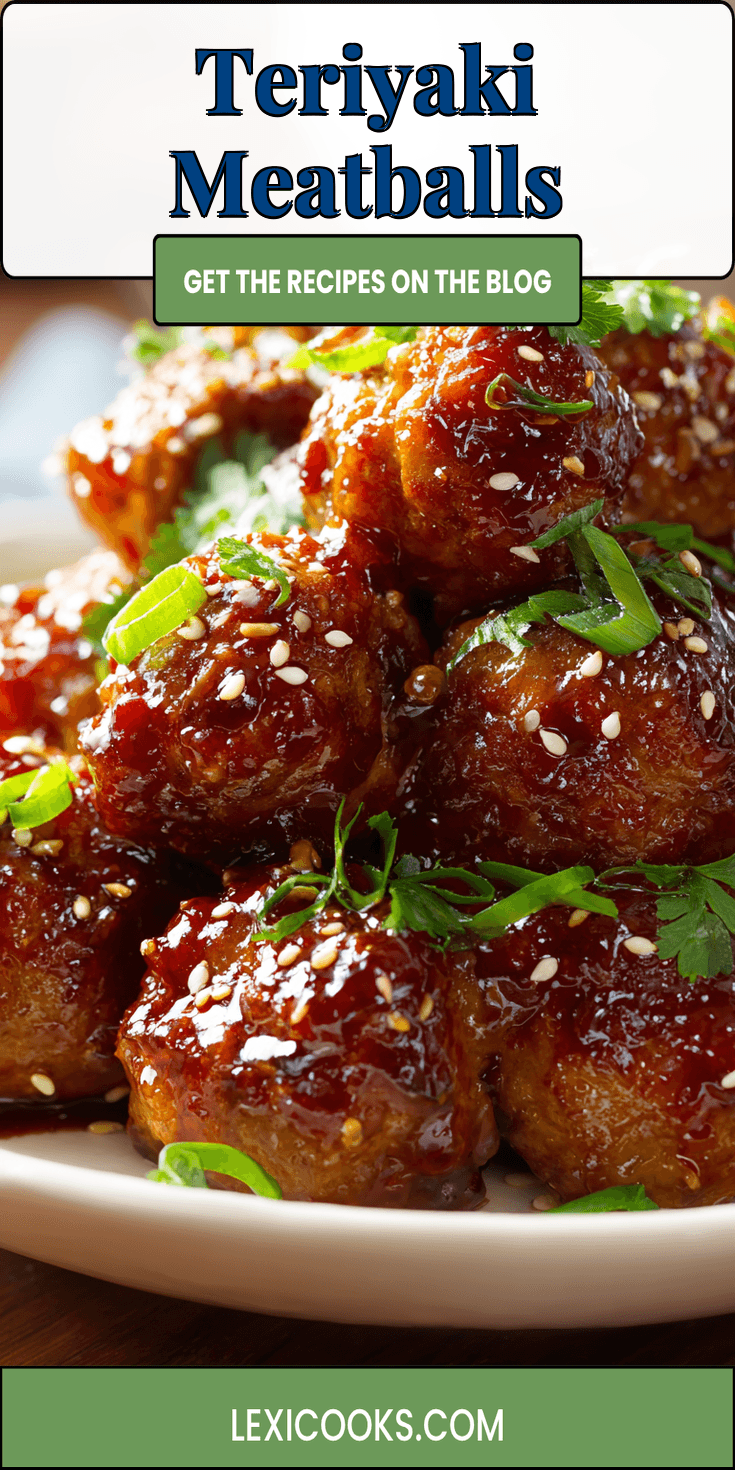 Teriyaki Meatballs served warm with cozy spices